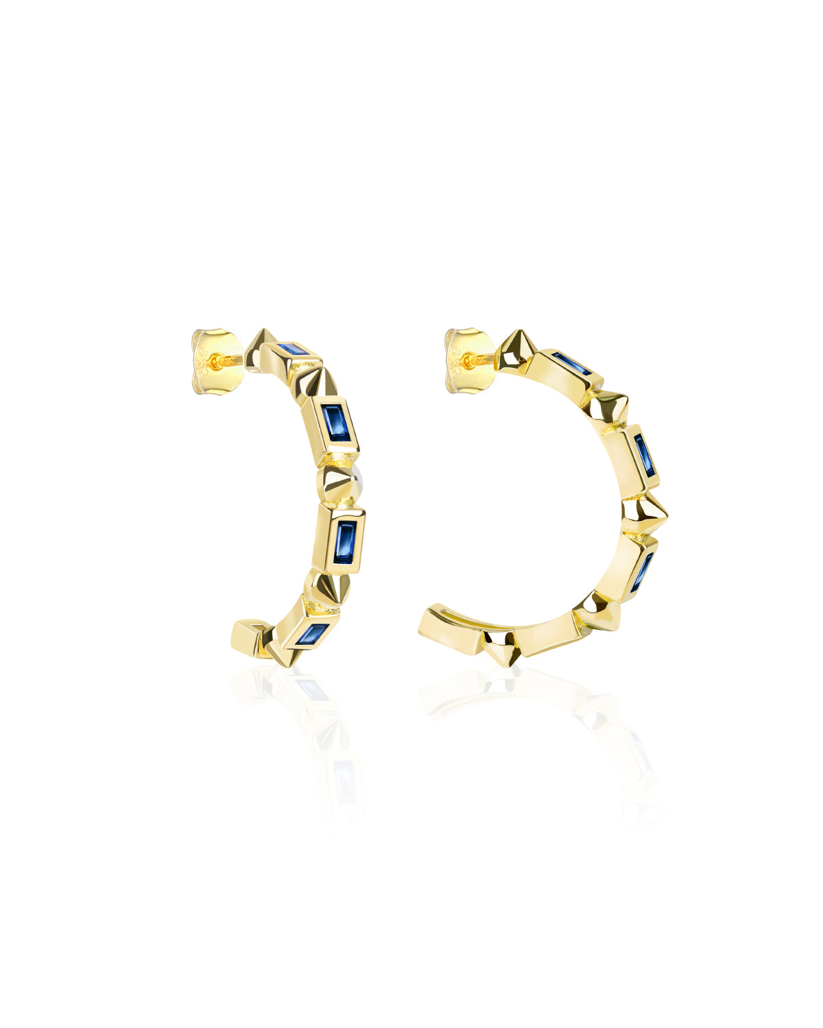 Single Pave Huggie Hoop Zircon Earrings