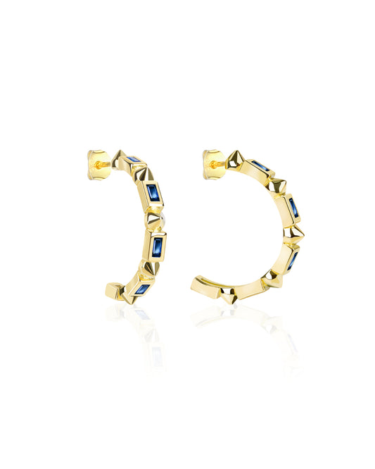 Single Pave Huggie Hoop Zircon Earrings