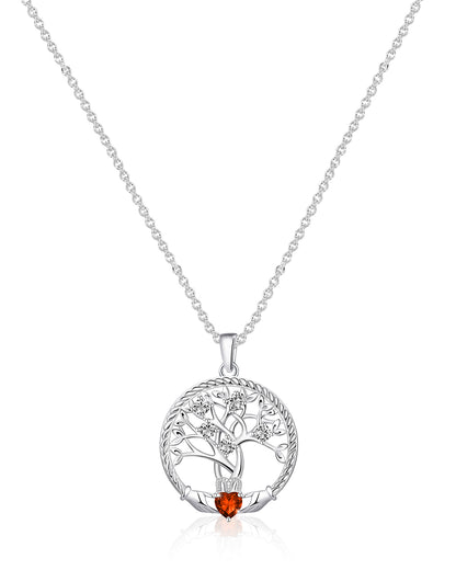 Personalised Birthstone Tree of Life Necklace