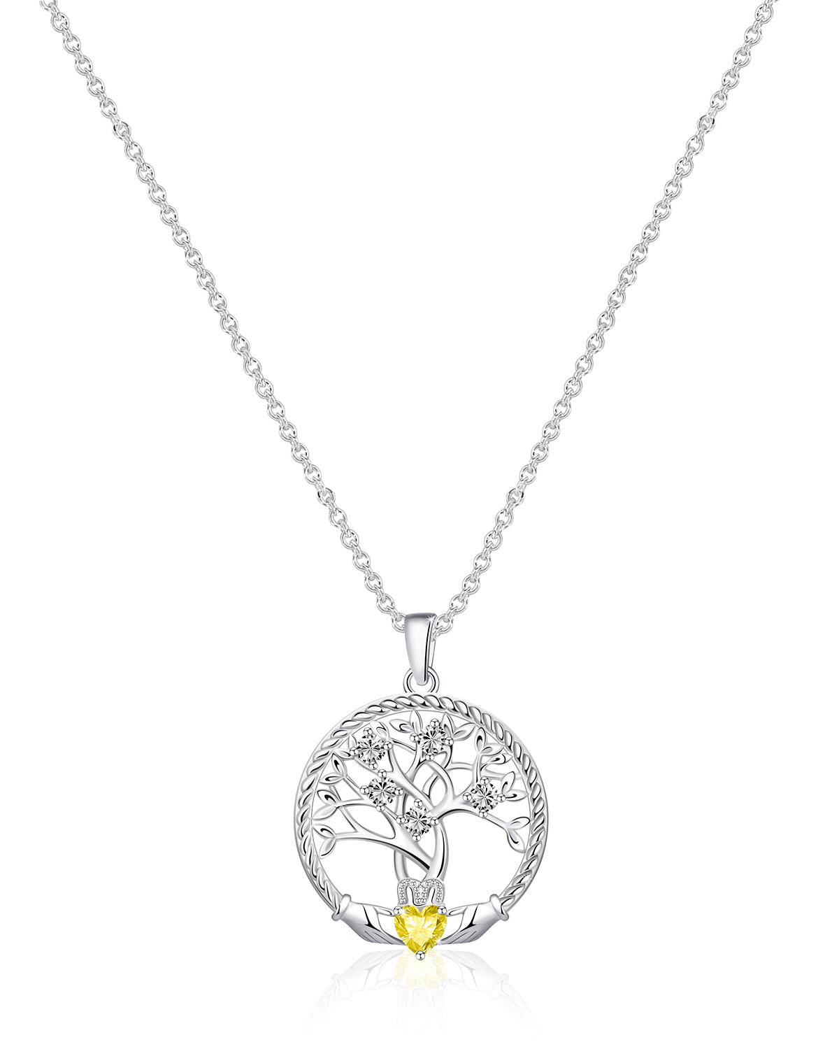 Personalised Birthstone Tree of Life Necklace