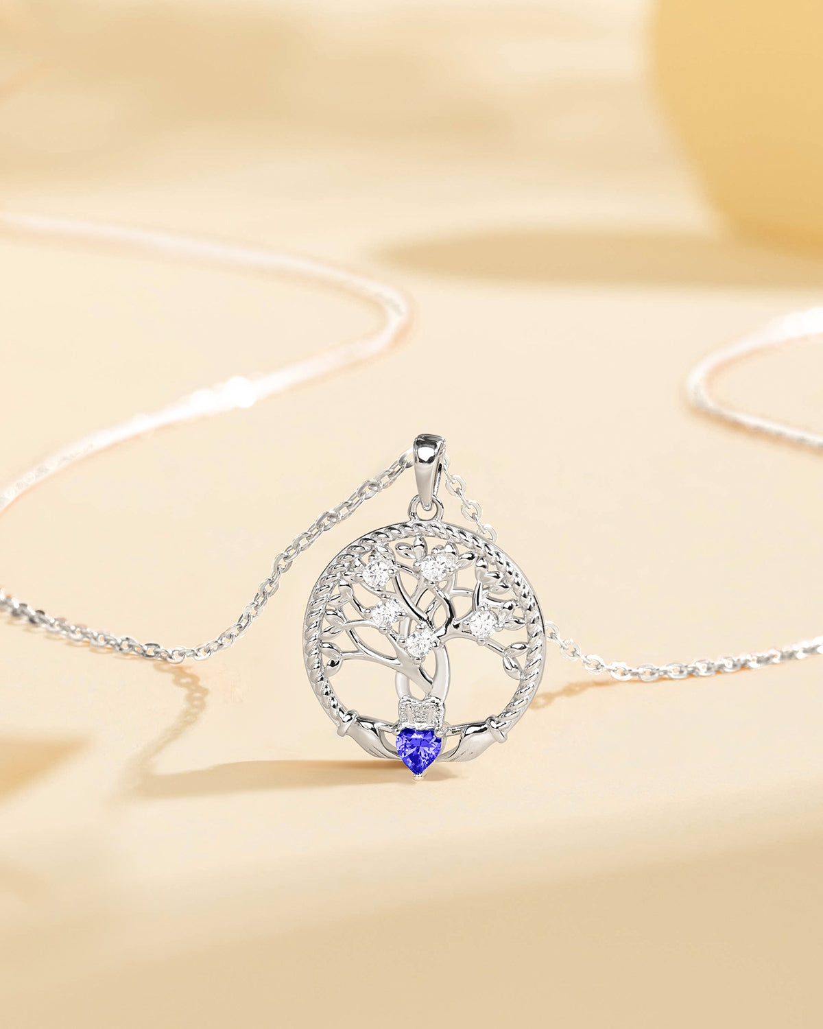 Personalised Birthstone Tree of Life Necklace