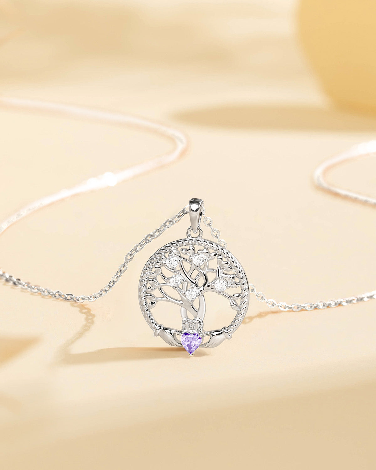 Personalised Birthstone Tree of Life Necklace