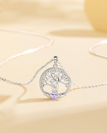 Personalised Birthstone Tree of Life Necklace